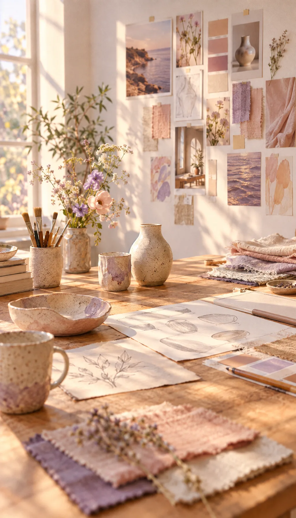 Bright creative workspace