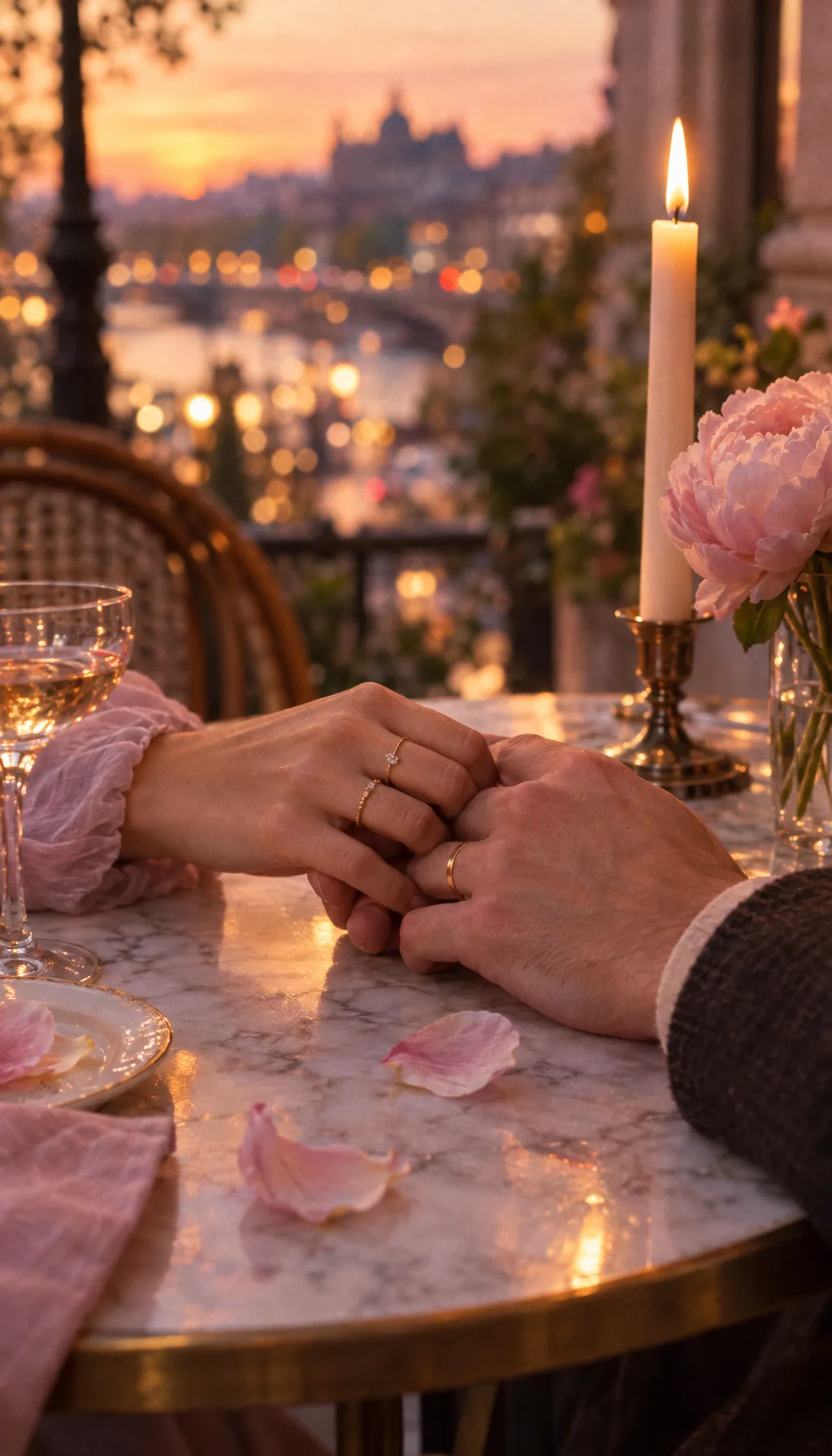 Warm, romantic evening scene